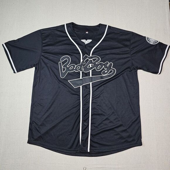 Unbranded Bad Boy Entertainment 20 Years Biggie Baseball Jersey Black Size 3XL - Picture 1 of 9